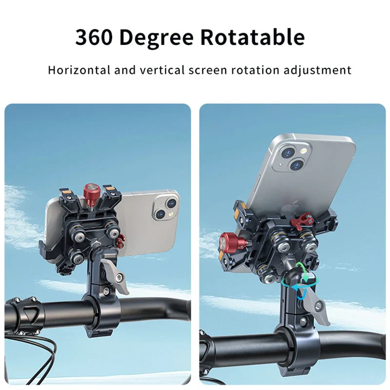 New Universal Motorcycle Phone Holder – High-Quality Alloy Shockproof Navigation Mount