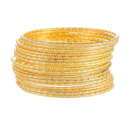 12Pcs Punk Curb Cuban Chain Bracelet Set for Women – Gold Miami Boho Thick Charm Bangles Fashion Jewelry