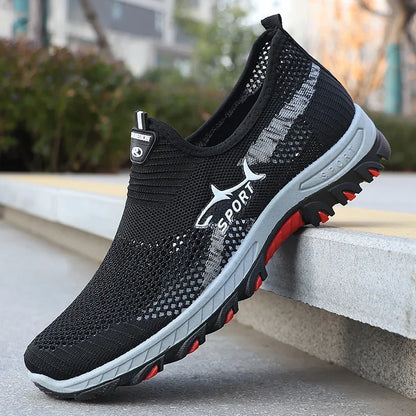 Men’s Summer Mesh Sneakers – Breathable Lightweight Canvas Sports Shoes, Casual Athletic Footwear Clearance Deal