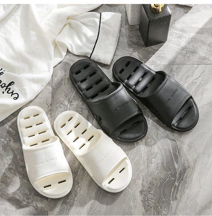 Feslishoet Unisex EVA Non-Slip Soft Bottom Shower Slippers – Quick-Drying Punching Bathroom Footwear
