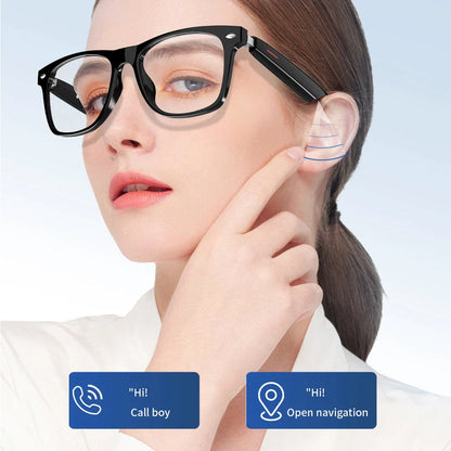 2-in-1 Smart Glasses Headset – Bluetooth Audio, AI Voice, Noise Reduction, Waterproof Eyewear with Music & Calls