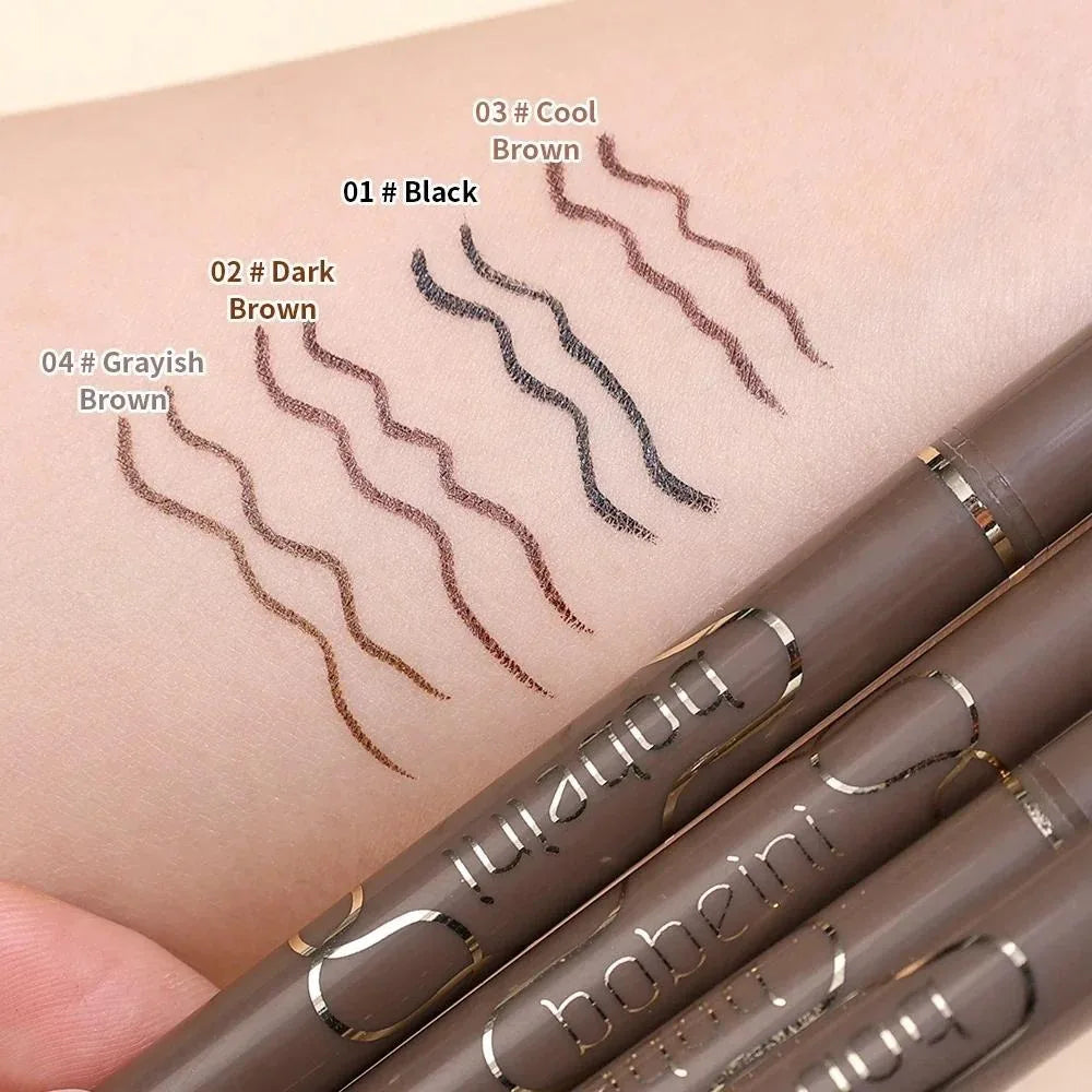 Waterproof Quick-Dry Liquid Eyeliner — Ultra-Fine Matte Black & Brown, Long-Lasting Silkworm Eye Makeup Gift