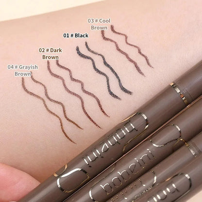 Waterproof Quick-Dry Liquid Eyeliner — Ultra-Fine Matte Black & Brown, Long-Lasting Silkworm Eye Makeup Gift