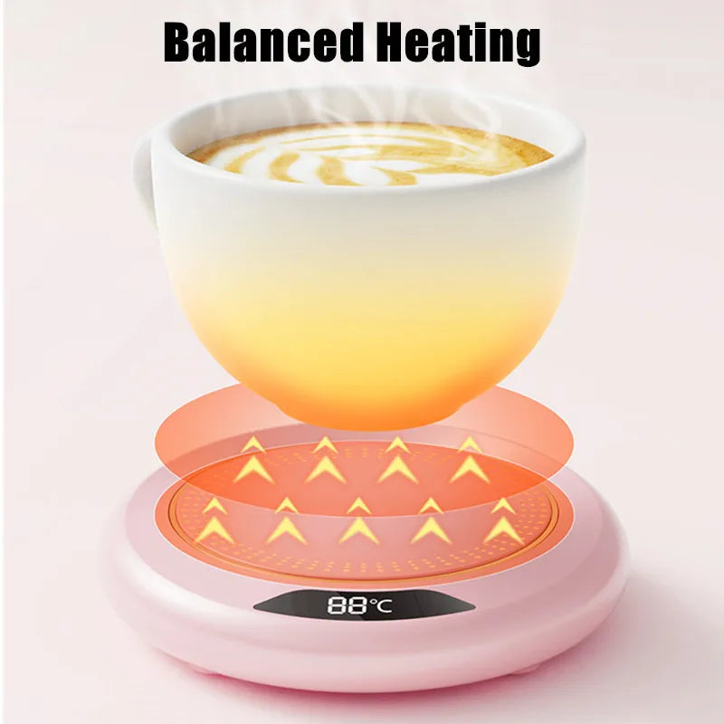 Thermostatic USB Heating Coaster with 3-Speed Adjustment – 55°C Constant Temperature for Home Use