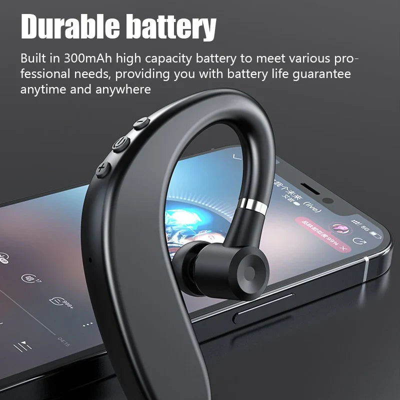 S109 Single-Ear Wireless Bluetooth Headset – HIFI Noise Cancelling Headphones for Business, Driving & Sports
