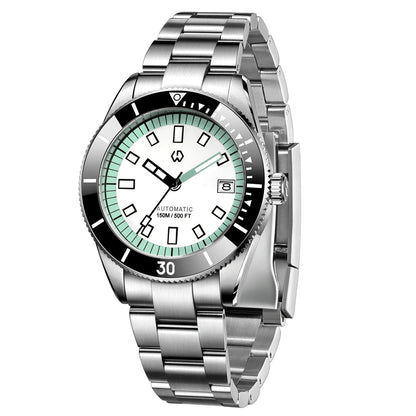 Men’s Automatic Mechanical Watch – Super Luminous Bezel, Japan NH35 Movement, 150M Waterproof Diving Watch