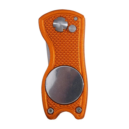 Foldable Golf Divot Repair Tool — Golf Ball Pitch Groove Cleaner & Putting Green Training Aid Accessory