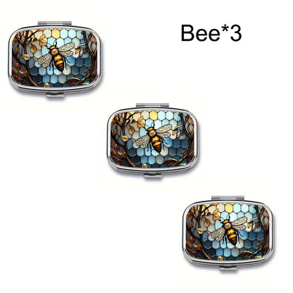 Travel Metal Organizer – Small Colored Medicine & Jewelry Storage Case for Home