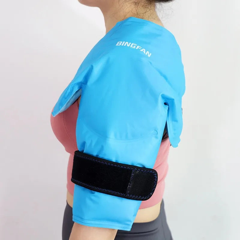 Adjustable Shoulder Ice Pack Wrap — Hot & Cold Gel Compress Support for Pain Relief & Injury Recovery