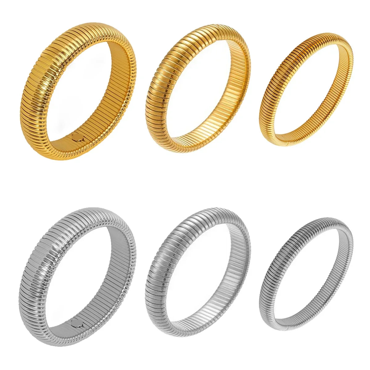 Stainless Steel Flex Snake Chain Cuff Bracelet – 18k Gold Plated Wide Bangle Fashion Jewelry for Women Gifts