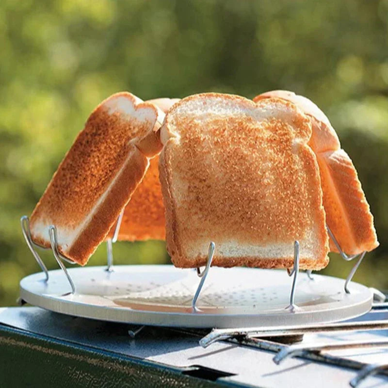 Portable Stainless Steel Toaster: Ideal for Camping & Outdoor Use - Foldable Grill & Multi-purpose Oven