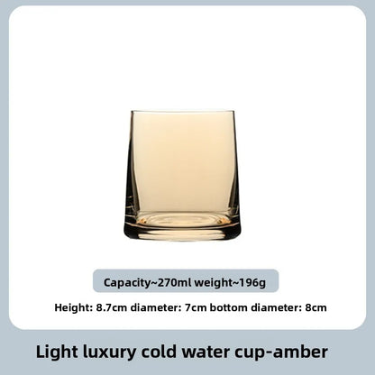 Aesthetic Glass Drinking Cup Set - Juice, Whiskey & Water Tumblers for Home, Hotels & Bulk Use