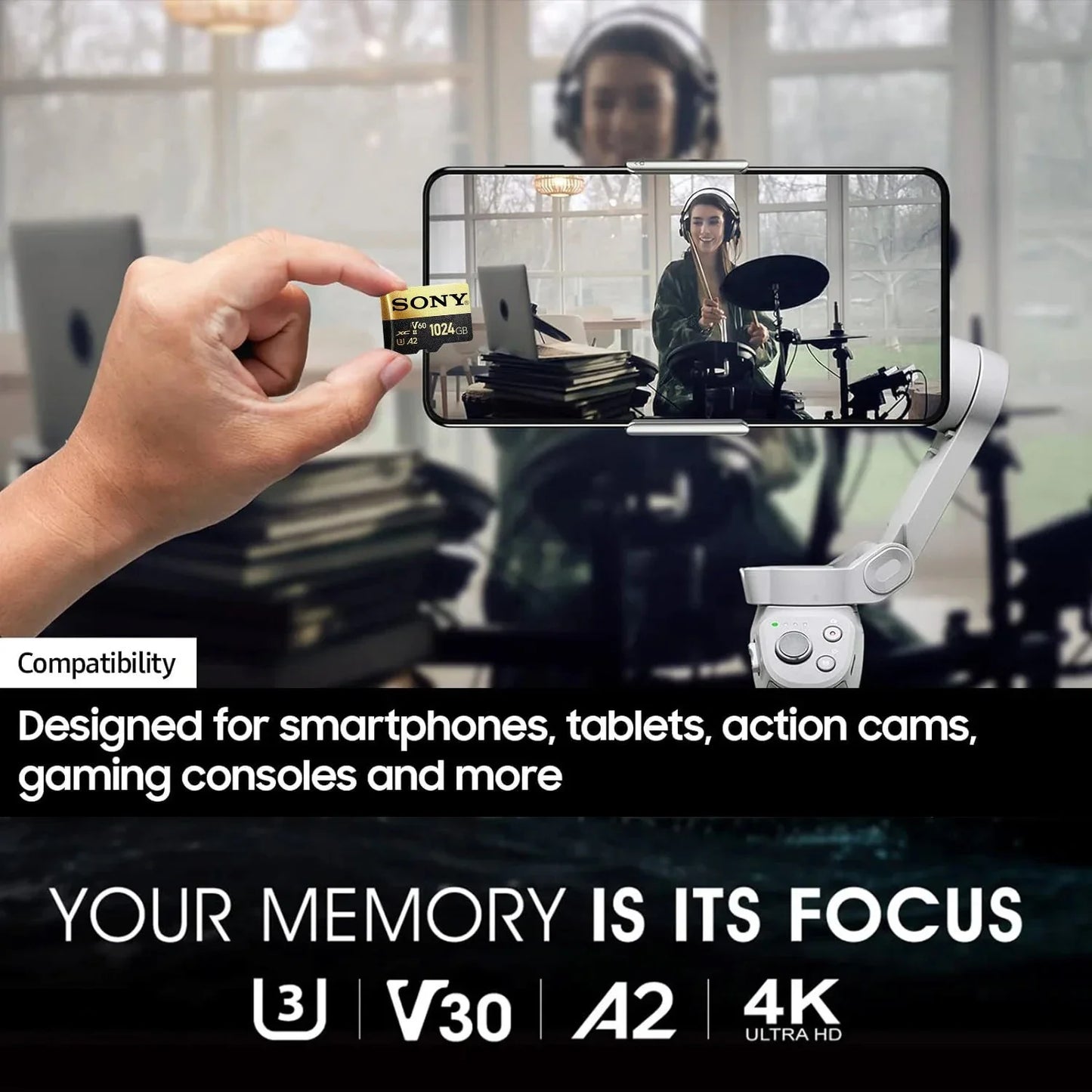 Sony Ultra Micro SD Card – 128GB/256GB/512GB/1TB A2 U3 V30 TF Memory Card for Phone & Computer