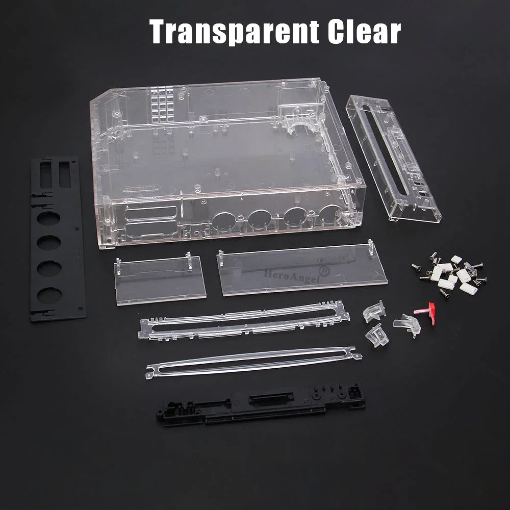11 Colors Replacement Full Case Cover for Wii Game Console – Black, White, Blue, Transparent Housing Shell with Buttons & Retail Packing