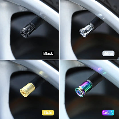 Zinc Alloy Anti-theft Car Tire Valve Caps - Secure Wheel Stem Air Caps for Cars, Trucks, Motorcycles, and Bicycles