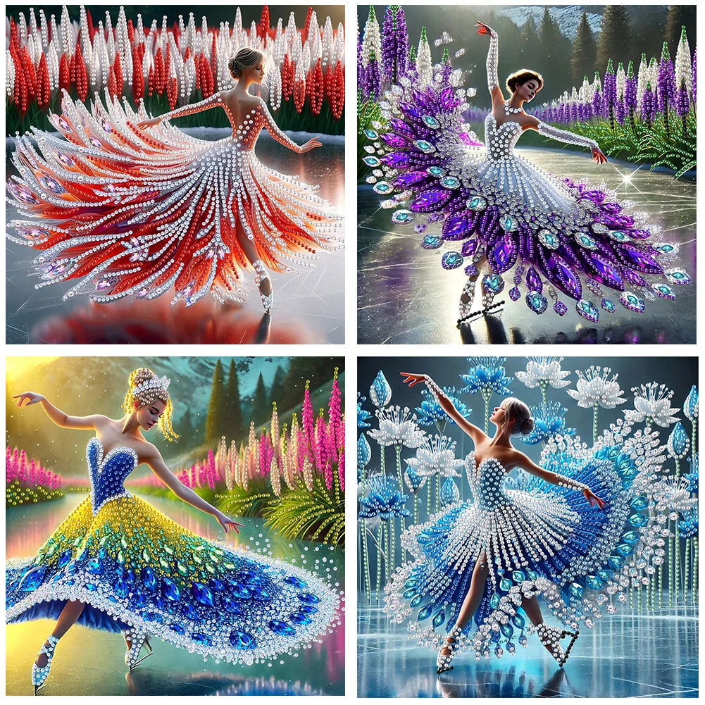 5D DIY Partial Drill Diamond Painting Kit – Girl Design Home Decor 30x30cm