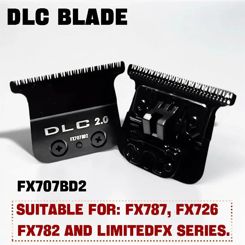 FX707 Titanium Coated Blade - Replacement for BaByliss PRO Trimmer, Compatible with FX787, FX726, FX787Z, DLC Carbon Steel