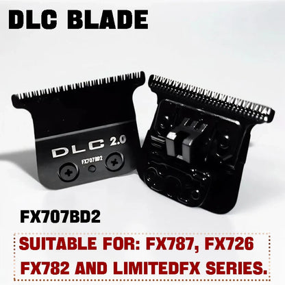FX707 Titanium Coated Blade - Replacement for BaByliss PRO Trimmer, Compatible with FX787, FX726, FX787Z, DLC Carbon Steel