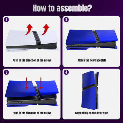 PS5 Pro Disc Console Accessories – Hard Plastic Protective Replacement Faceplate Cover, Color Case