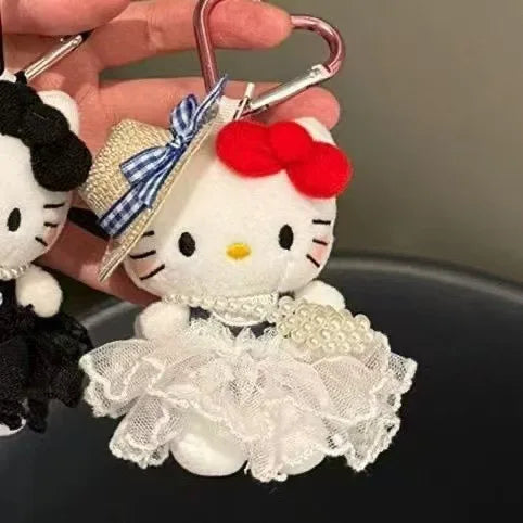 Cute Cartoon Girl Plush Keychain - Adorable Doll Bag Pendant & Gift for Girls