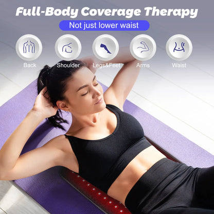 Red & Infrared Therapy Belt – Wearable Heating Pad for Face, Body, Shoulder, Joint, and Muscle Pain Relief