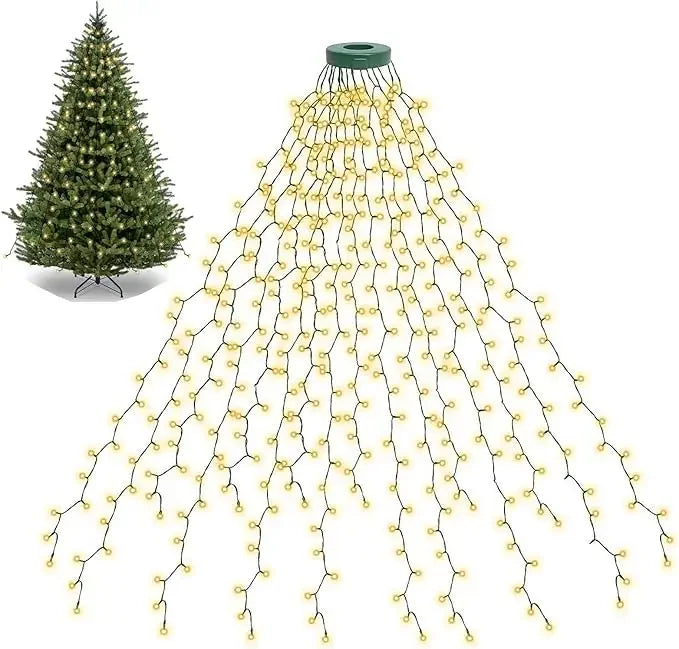 LED Christmas Tree String Lights – 1.5M/2M/3M Waterfall Garland for Patio, Garden, and Holiday Decoration 2025