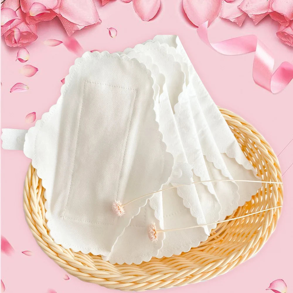 3-Piece Washable Cotton Panty Liners - Soft Reusable Feminine Hygiene Pads for Daily Comfort