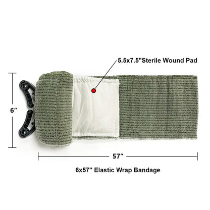 4/6 Inch Israeli Emergency Bandage - Tactical Combat Wound Dressing, IFAK Compression Trauma First Aid for Military Use