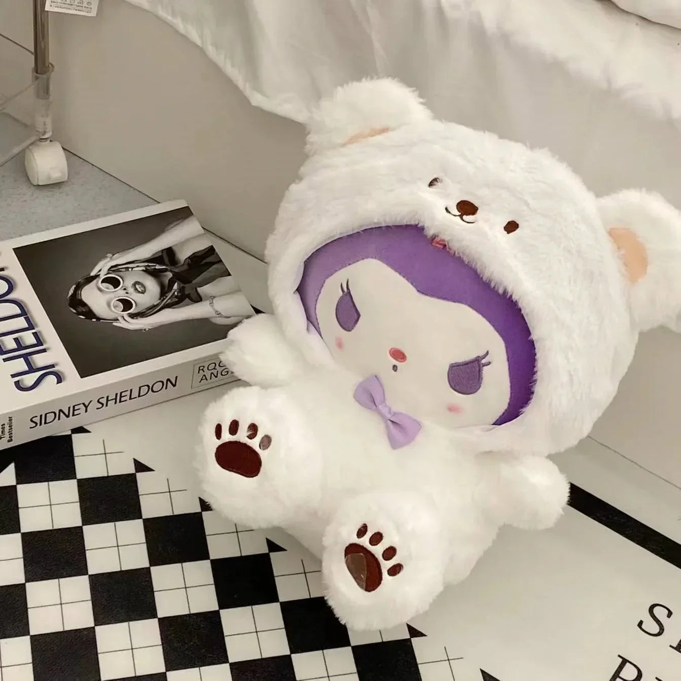 25cm Kawaii Sanrio Plush Toy – Kuromi & Jade Dog Stuffed Doll Gift for Kids