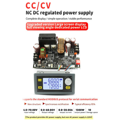 DC 6-70V XY6020L Buck Converter Module – Digital Step-Down Power Supply with Constant Voltage & Current Control