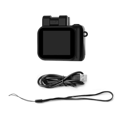 Y4000 Mini Digital Camera - HD 1080P Portable Video Recorder with Screen, Flash Light, Battery Dock & Compact Retro Design