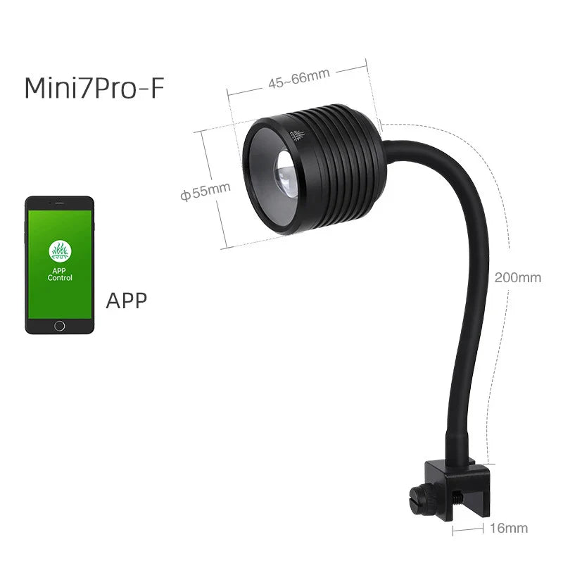 Aqua Week Mini7pro-F Aquarium LED Light – Waterproof Plant & Fish Tank Lighting, Terrarium Accessories