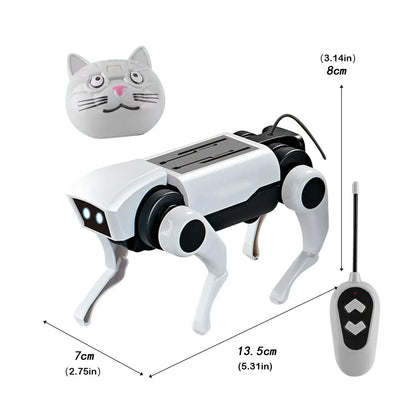 RC Robot Mechanical Dog Toy – DIY Assembly Remote Control Science Kit for Kids, Educational Electric Toy Gift for Boys