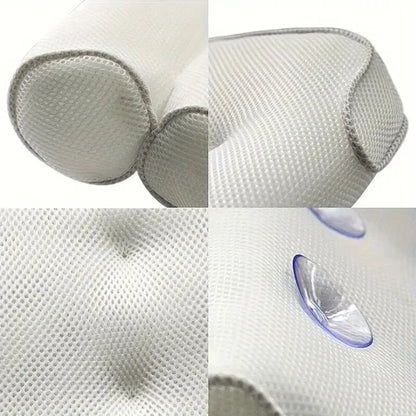 Spa Bathtub Pillow with Anti-Slip Suction Cups – Neck and Back Support for Bathtub and Bathroom Accessory