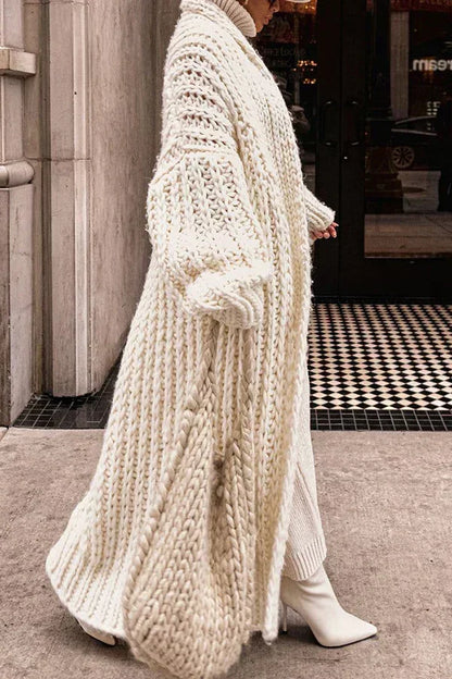 Loose Knitted Cardigan for Women 2025 – Autumn & Winter Streetwear, Spring Elegant Long Outerwear, Maxi Y2K Sweater Long Coat, Soft Jackets
