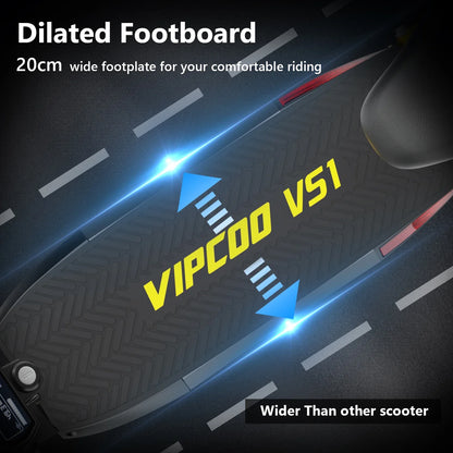 VIPCOO VS1 Electric Scooter – 700W Motor, 48V 13AH Battery, Portable Folding with 10” Off-Road Air Tires