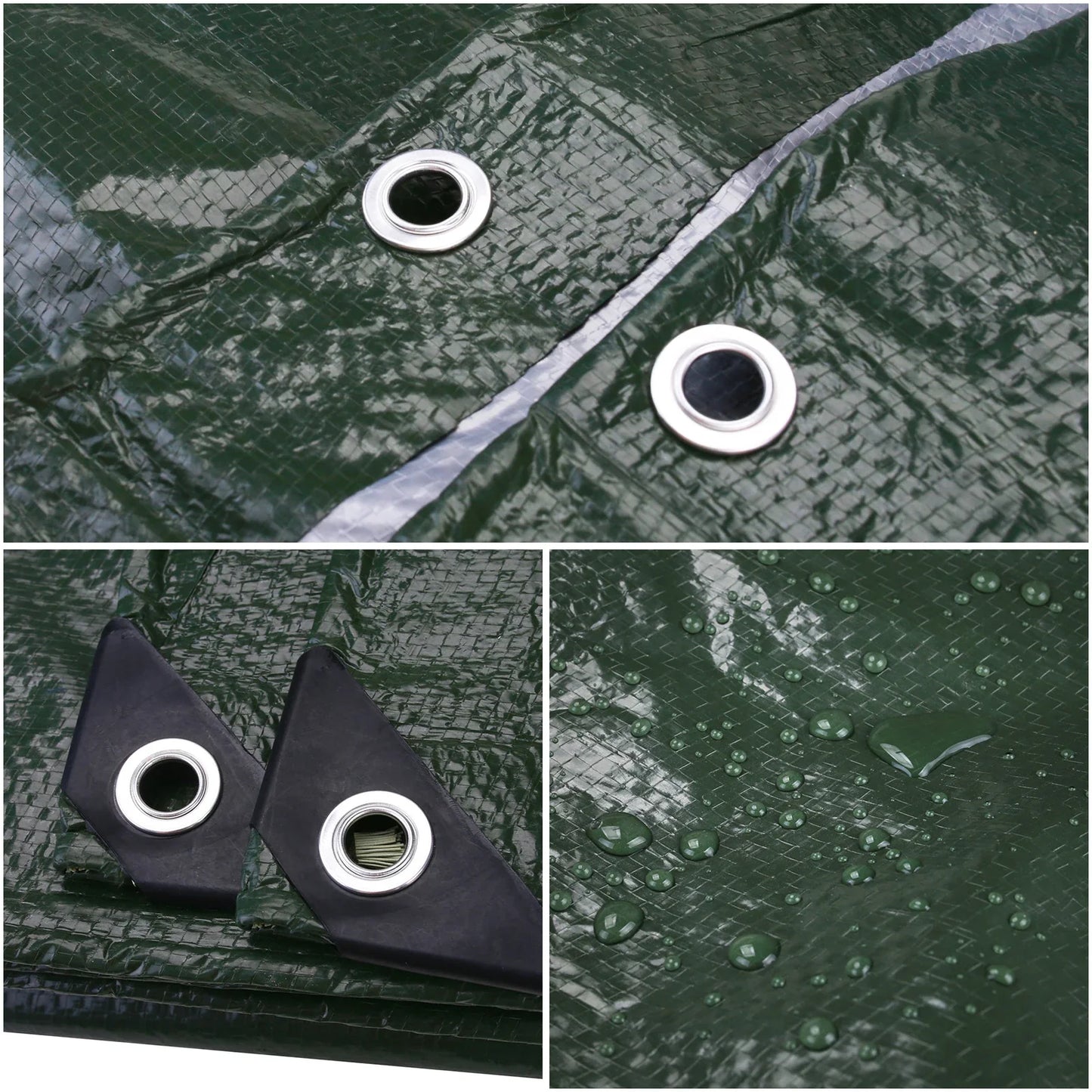 Heavy Duty Waterproof Large Tarpaulin 5x4m / 3x2m – Reinforced Outdoor Rain Cover Multipurpose Tarp for Garden, Backyard, Awning & Canopy Protection