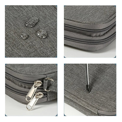 Travel Electronics Organizer Bag — Portable Waterproof Double-Layer Storage for Cables, Wires & Accessories