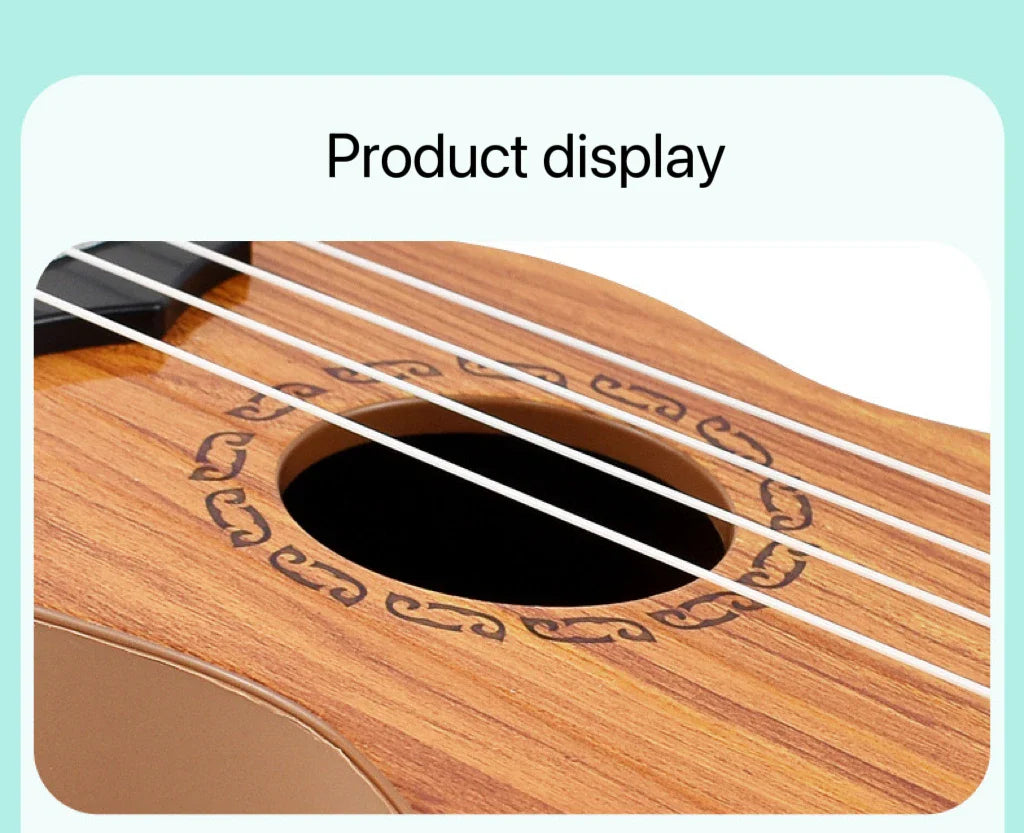 35cm Children’s Toy Guitar – Playable Beginner Instrument with Paddles, Simulated Ukulele Music Toy