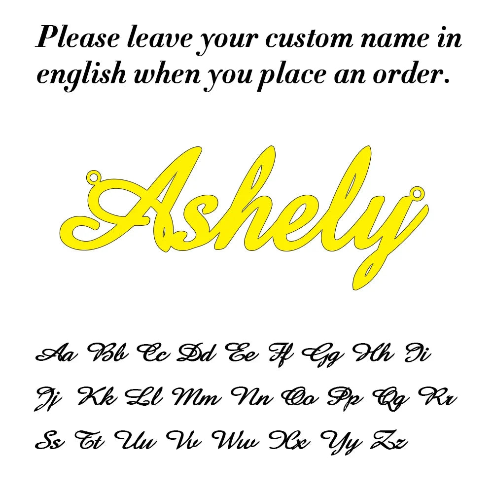 Personalized Gold Name Necklace - Custom Handmade Lip Chain Jewelry Gift for Women, Moms & Birthdays