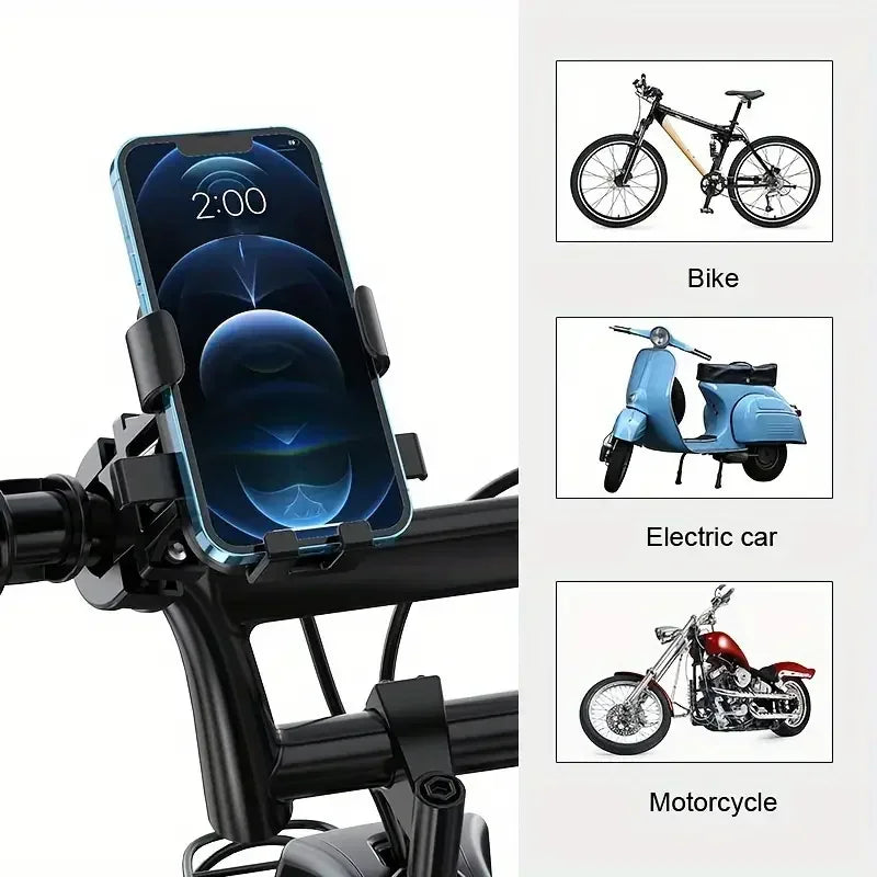 Anti-Slip Bike Phone Holder - 360° Rotatable Adjustable Bicycle Mount Bracket for Outdoor Cycling