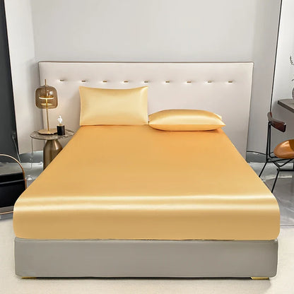Waterproof Fitted Mattress Sheet - Anti-Slip Elastic Band Bed Cover with Adjustable Fit