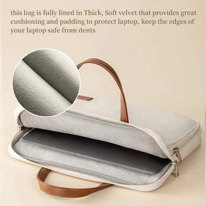 Women Slim Laptop Briefcase Bag for MacBook Air 13/14, Huawei MateBook, Lenovo, Acer & 15.6-Inch Notebook Carry Case