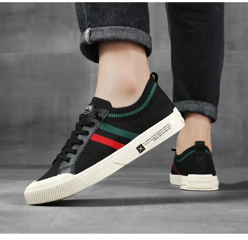 Luxury Men's Casual Sneakers – Fashionable Breathable Mesh Walking Loafers, Outdoor Flats Zapatos Para Hombres