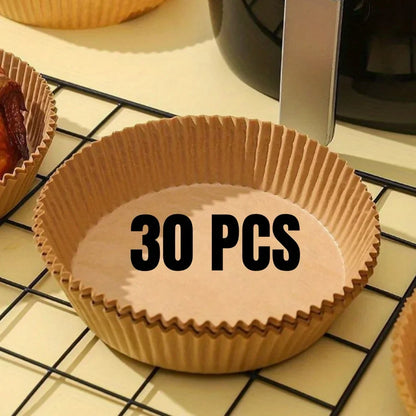 Air Fryer Disposable Paper Liners - Oil Proof, Waterproof Baking Paper in Round, Square & Rectangle for Kitchen & Party Supplies