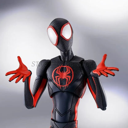 SHF Spider-Man Across the Spider-Verse Miles Morales Figure — 15cm PVC Marvel Collectible Action Toy