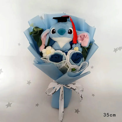 Lilo & Stitch Bouquet PVC Anime Stuffed Doll – Rose & Sunflower Gift for Birthday, Valentine’s & Christmas Day