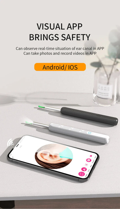 2025 Wireless Smart Earpick – HD Camera Ear Wax Cleaner with 6 LED Lights for iOS & Android