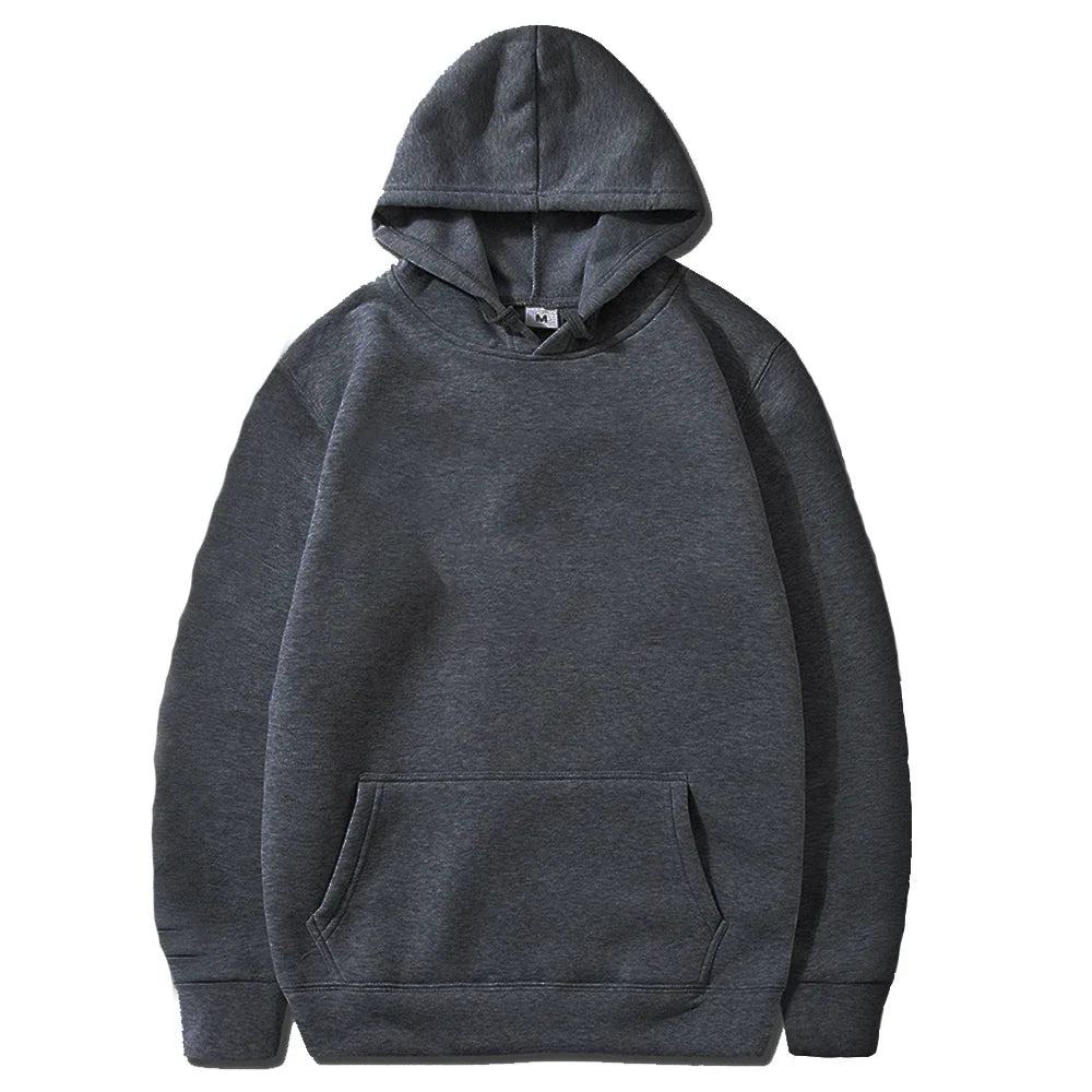 Men’s & Women’s Oversized Hoodies — Casual Fleece Pullover Sweatshirts Warm Spring Autumn Tops Black & Multi-Color