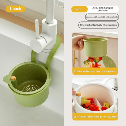 Creative Kitchen Sink Strainer Basket – Detachable, Openable Bottom Garbage Filter for Quick Drain